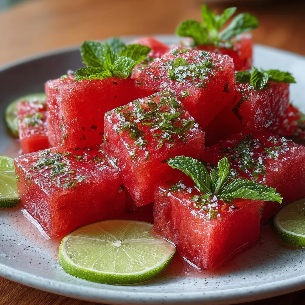 Chilled Tropical Minty Watermelon Limeade