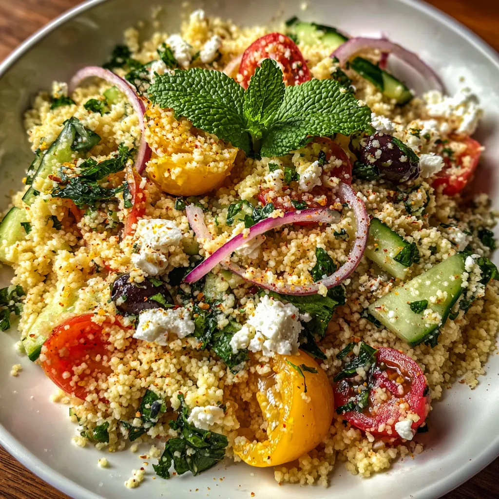 Tangy Lemon-Herb Mediterranean Couscous Salad