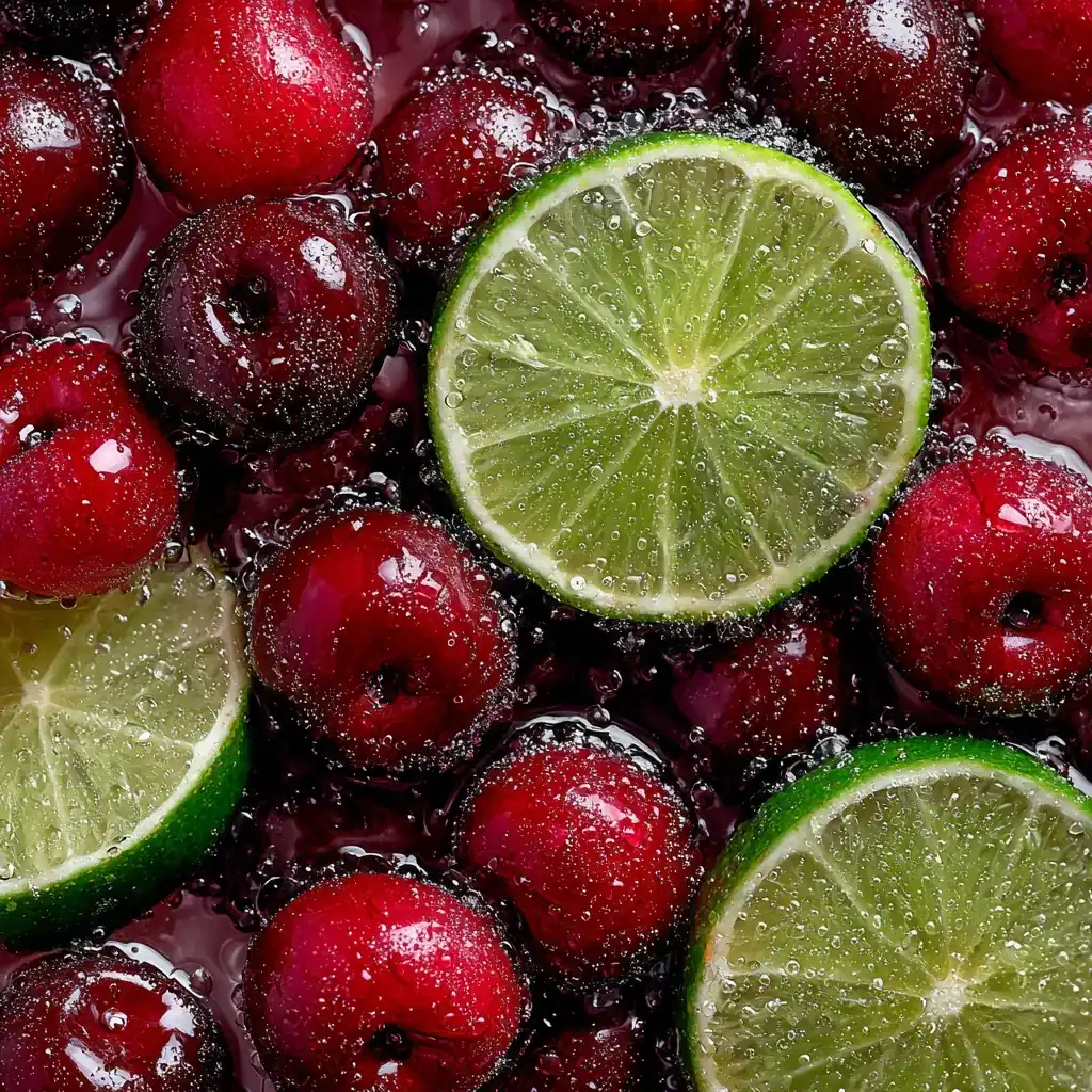 Icy Sparkling Tangy Cherry Limeade