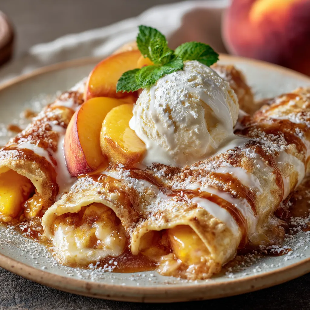 Peach Cobbler Enchiladas
