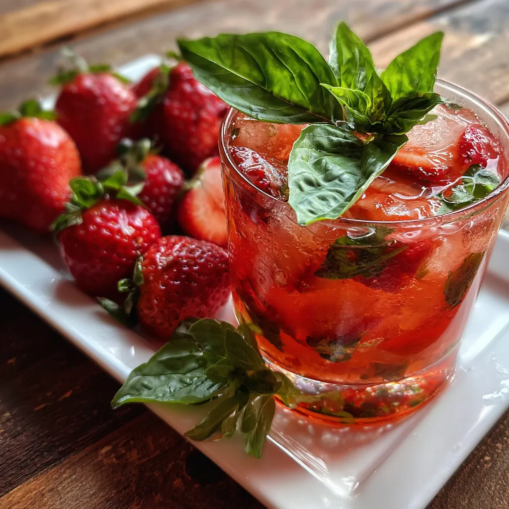 Strawberry Basil Mocktail