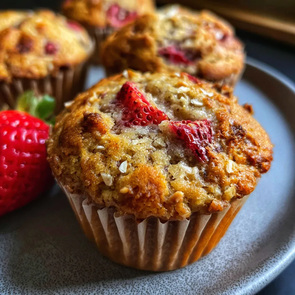 Wholesome Almond Flour Strawberry Muffins Gluten-Free High-Protein