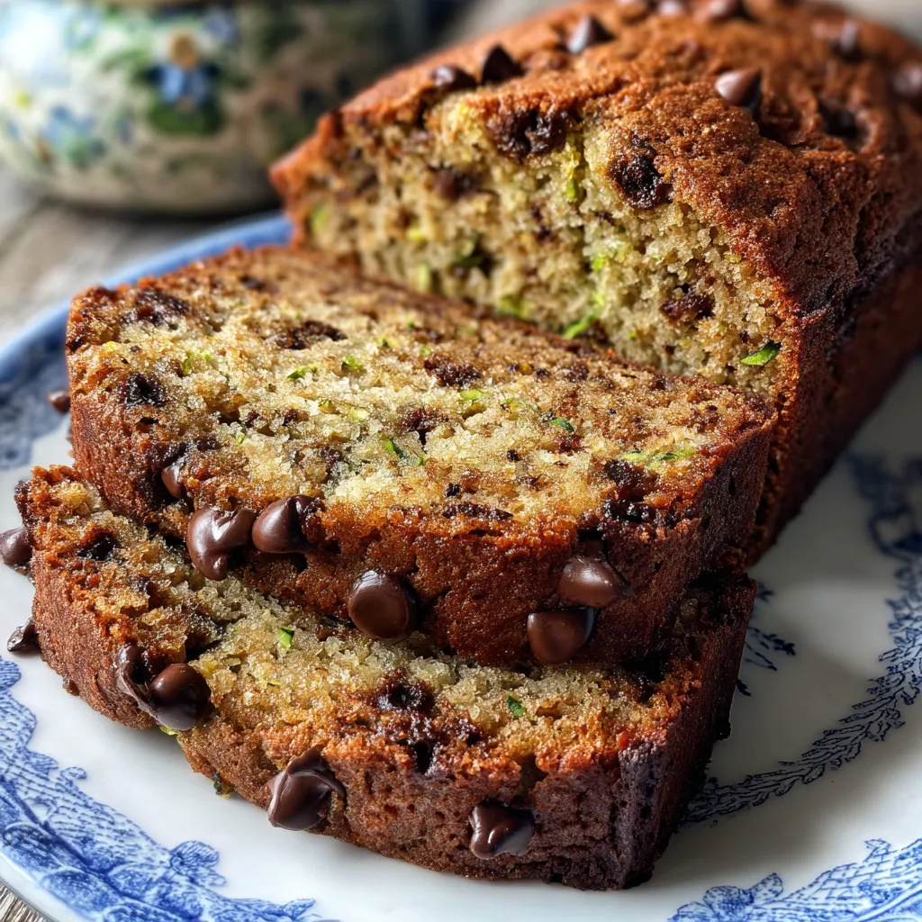 Moist Zucchini Bread with Chocolate Chips