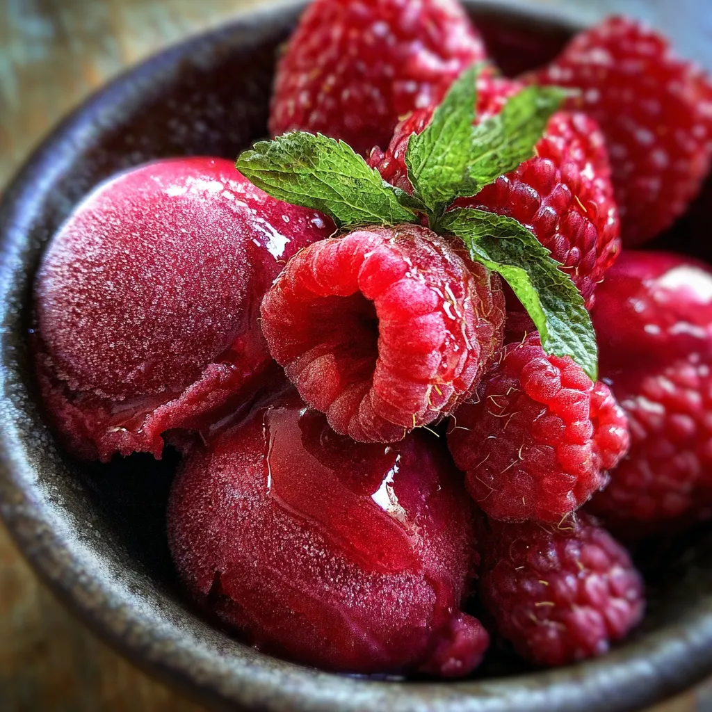 Summertime Raspberry Sorbet