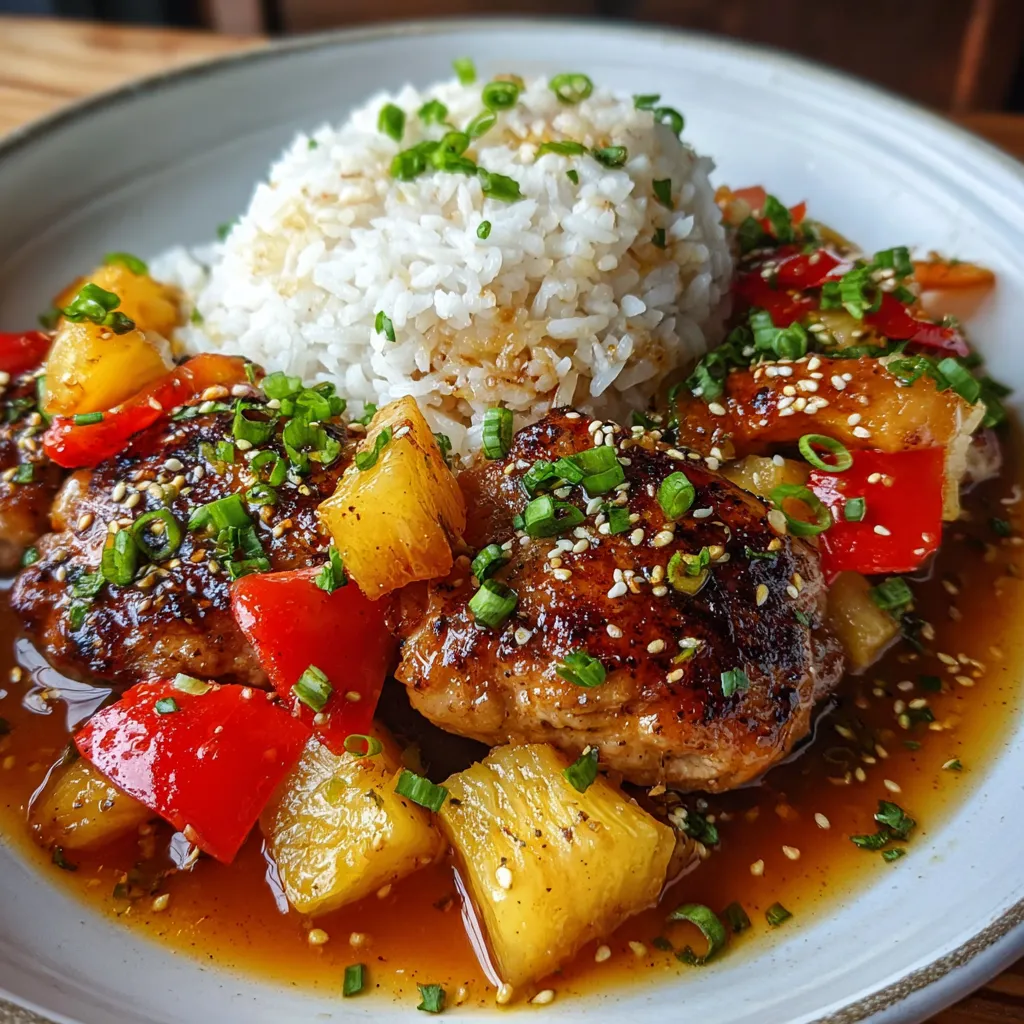 Sweet and Savory Pineapple Chicken and Rice