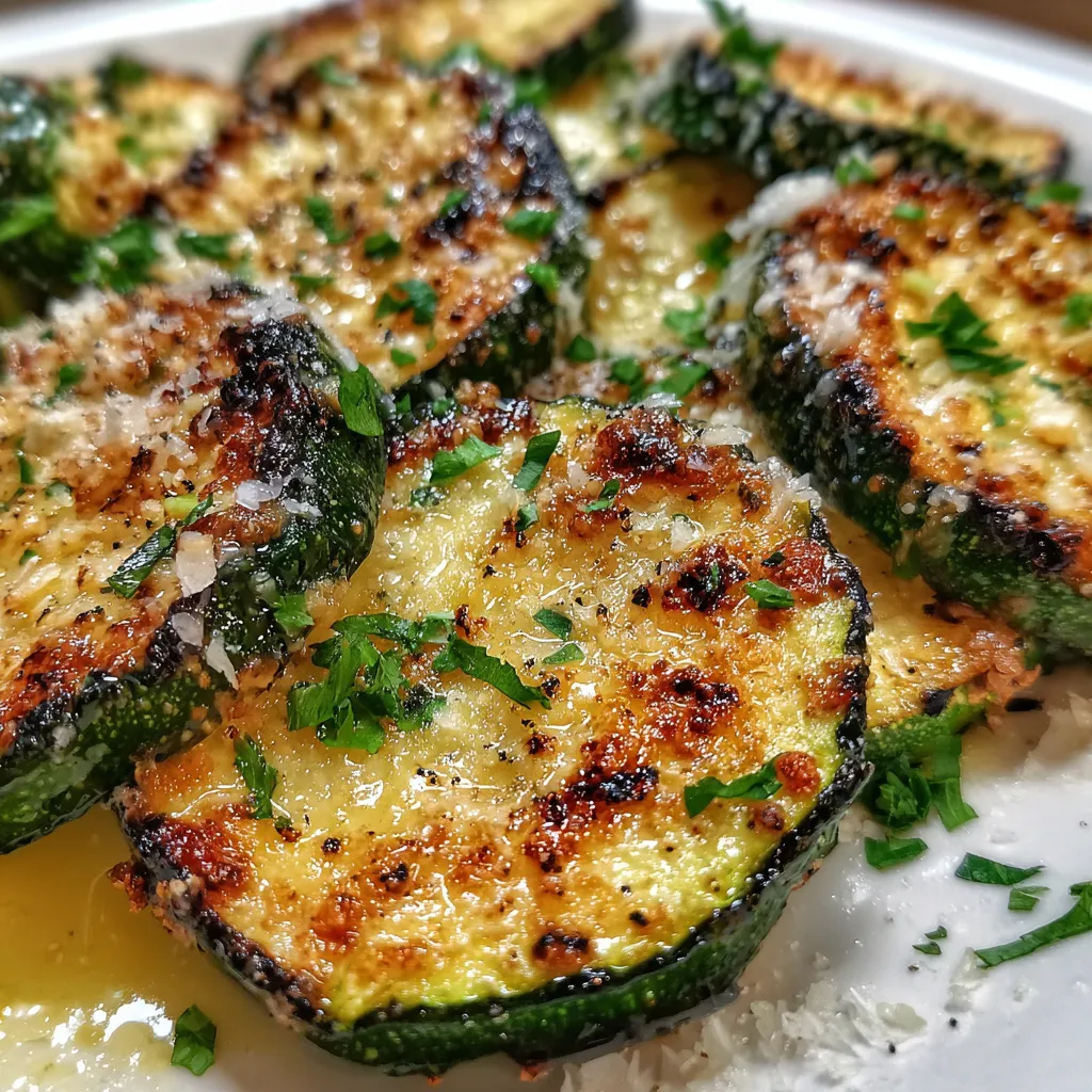 Garlic Parmesan Roasted Zucchini