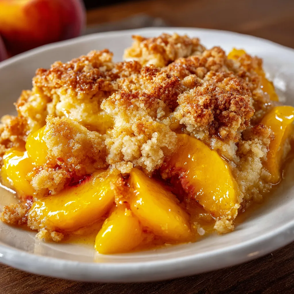 Warm Southern Peach Cobbler