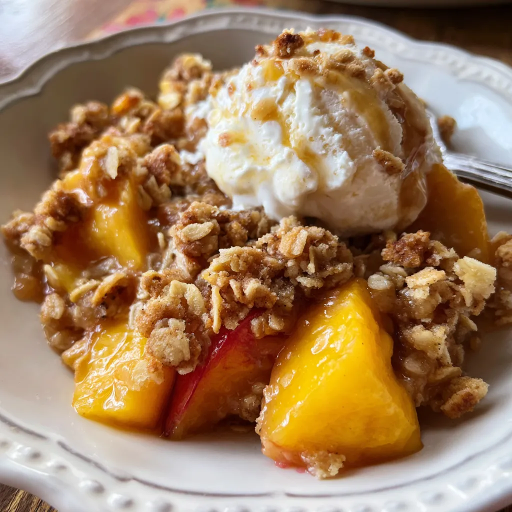 Old-Fashioned Peach Crisp