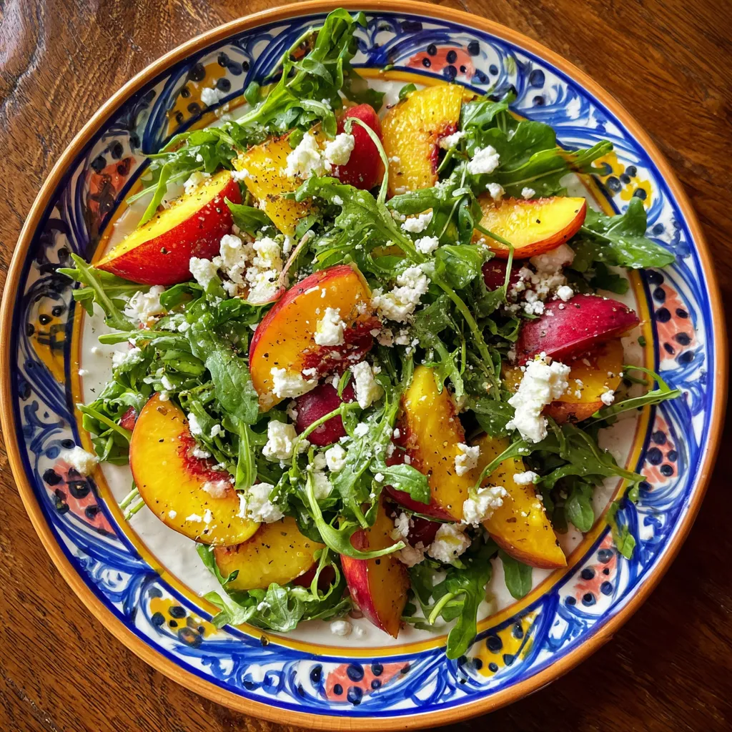 Peach Arugula Salad