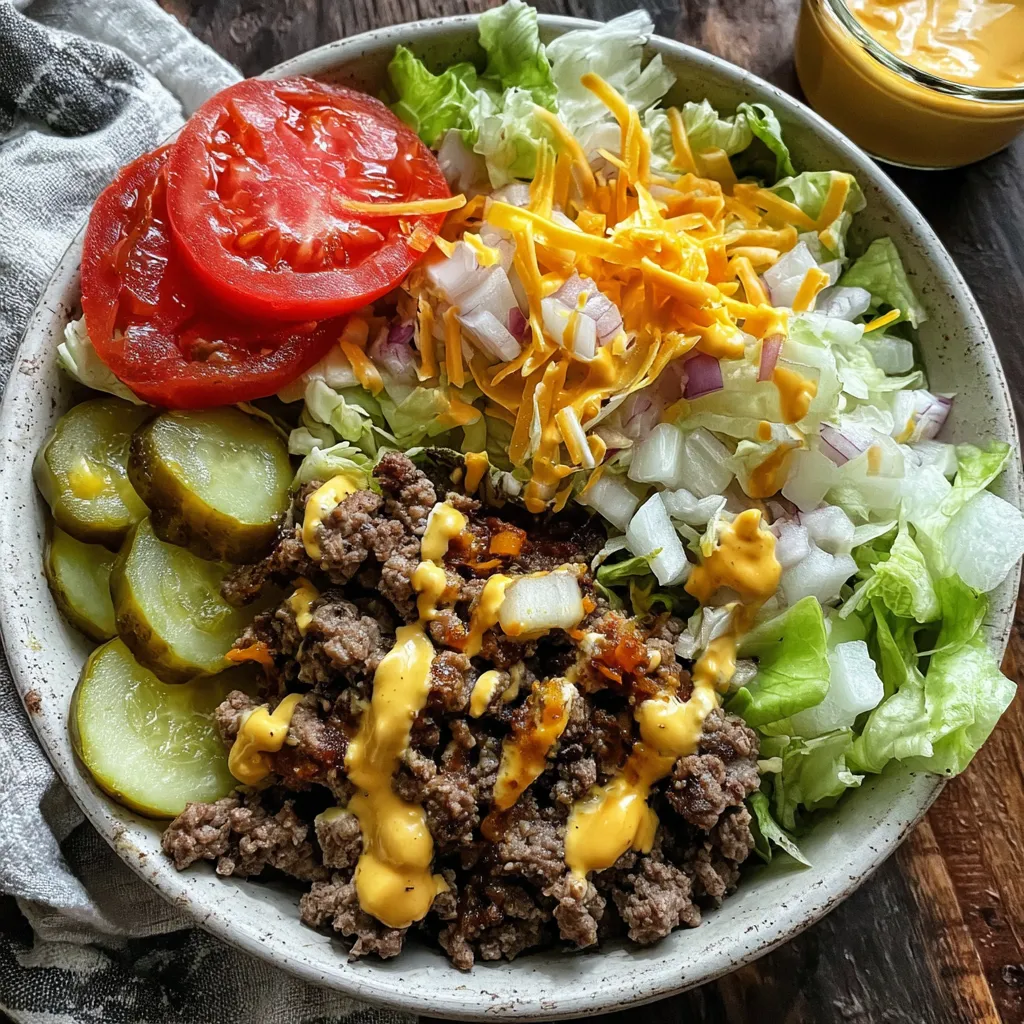 Healthy Big Mac Burger Bowls