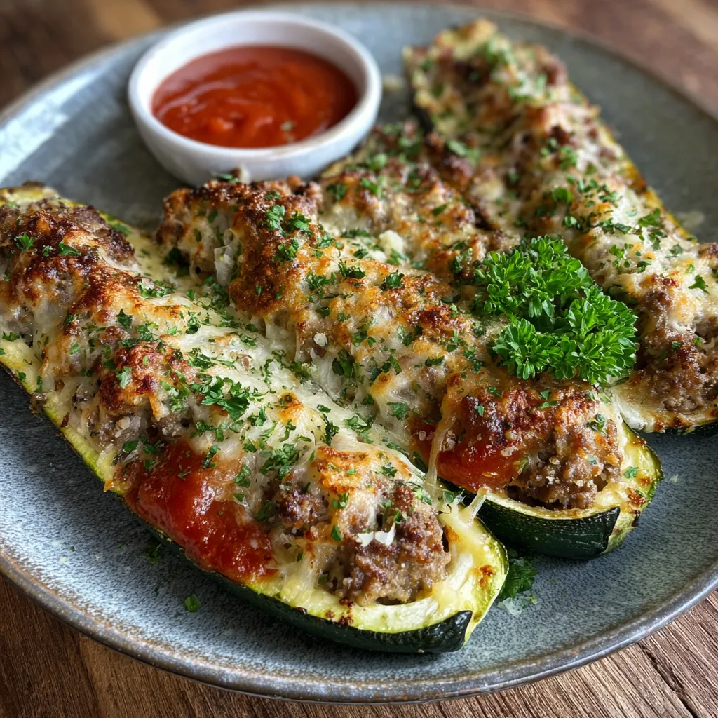 Baked Stuffed Zucchini