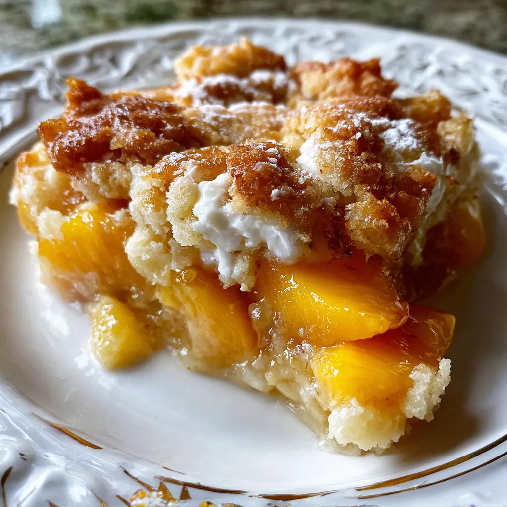 Homemade Southern Baked Peach Cobbler