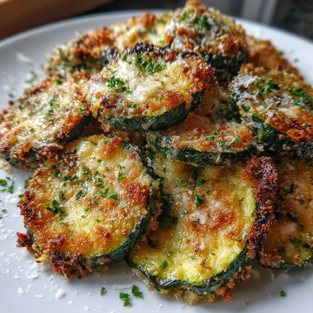 Crispy Baked Italian Zucchini Parmesan