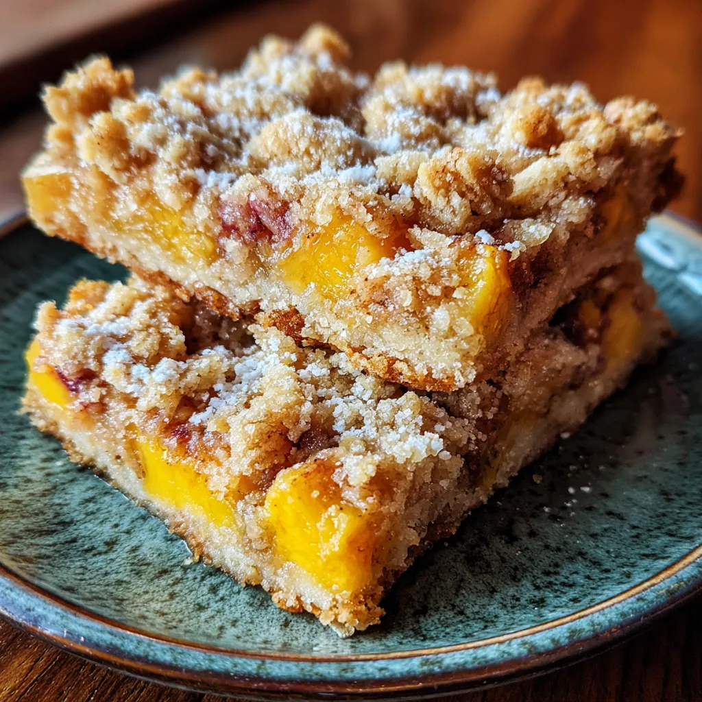 Brown Butter Peach Crumble Bars
