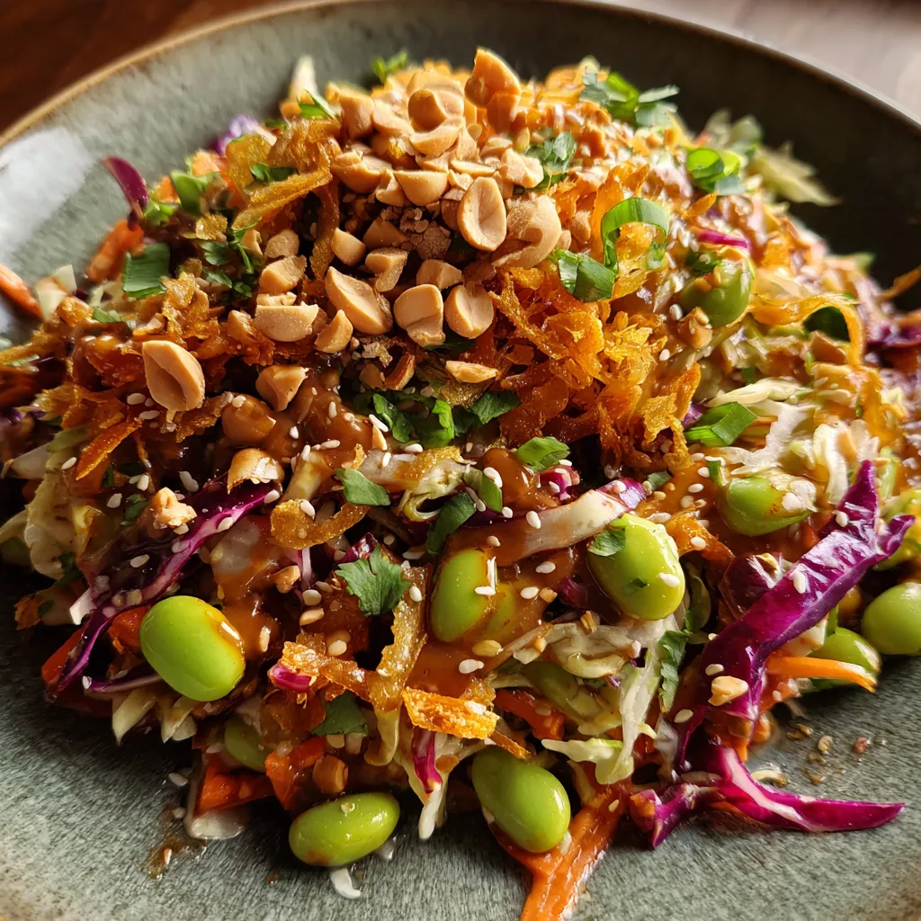 Edamame Peanut Crunch Salad