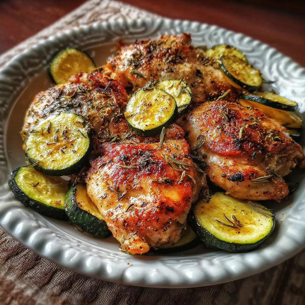 Baked Chicken and Zucchini