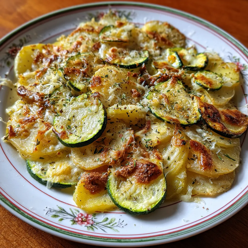 Vegetarian Potato Zucchini Gratin