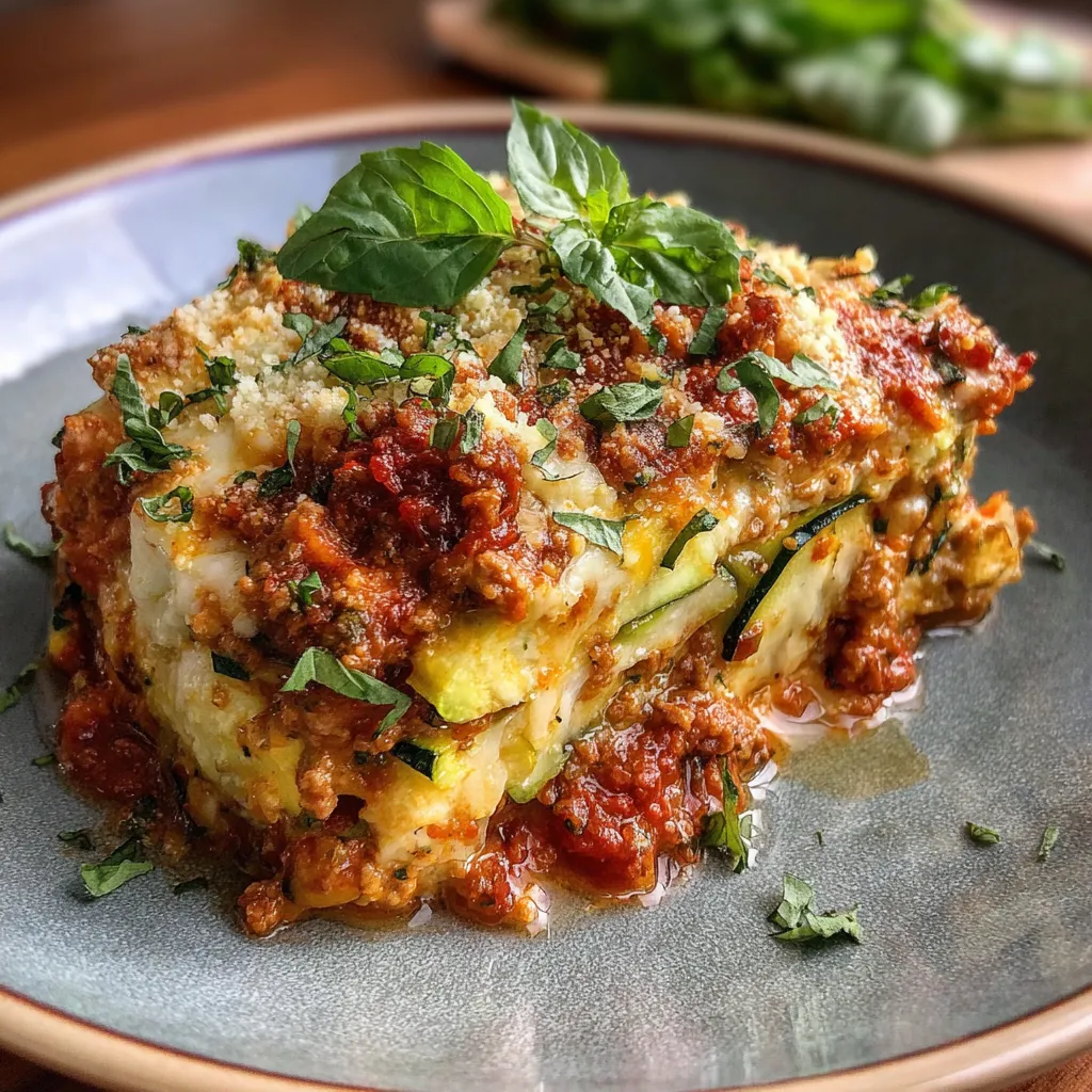 Zucchini Lasagna with Ground Turkey