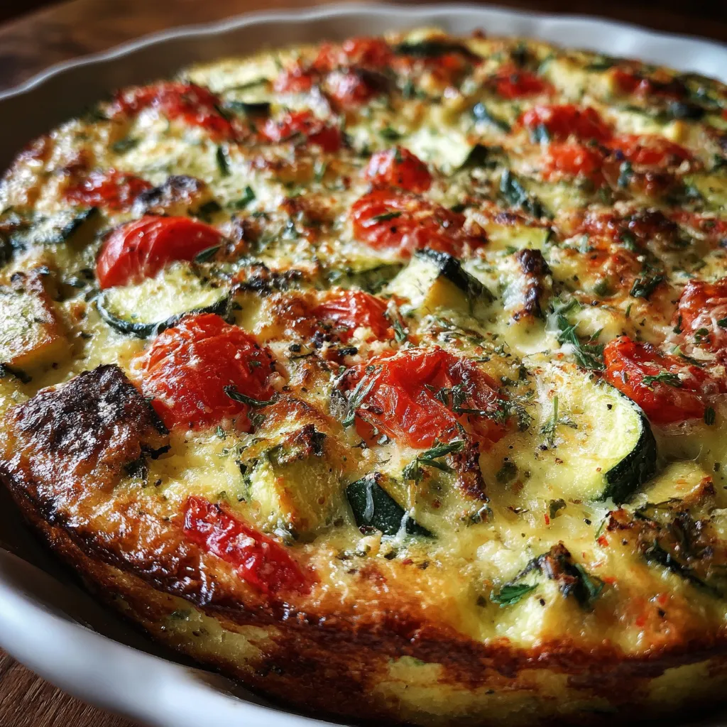 Crustless Zucchini Tomato Quiche