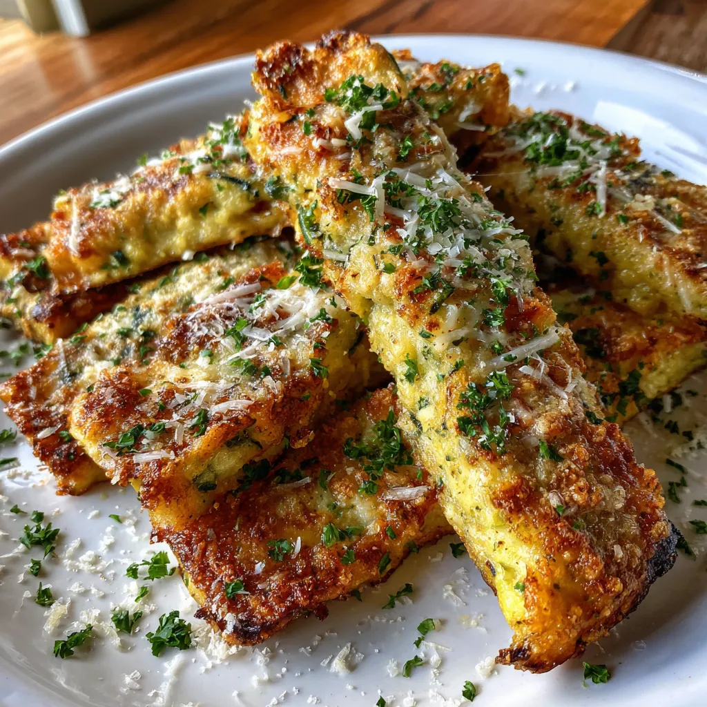 Crispy Cheesy Baked Zucchini Breadsticks
