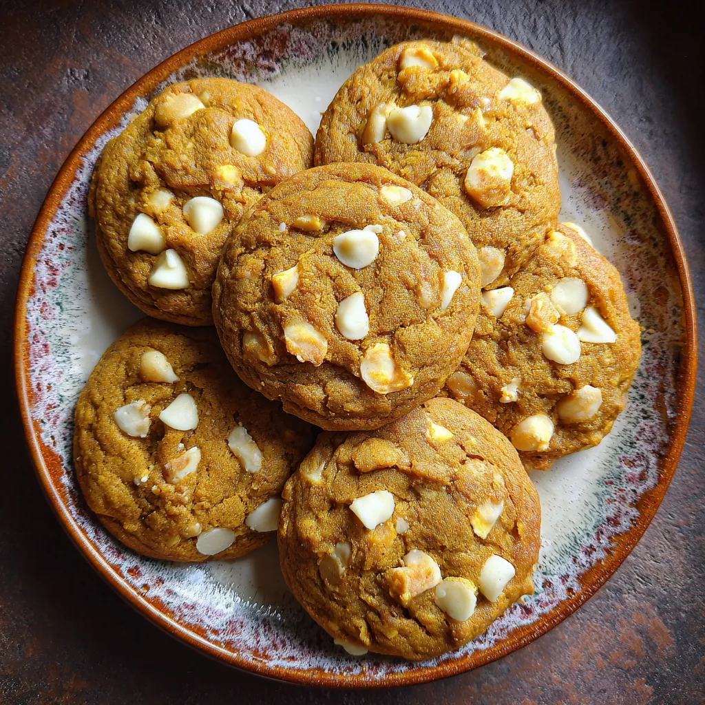 Pumpkin White Chocolate Chip Cookies