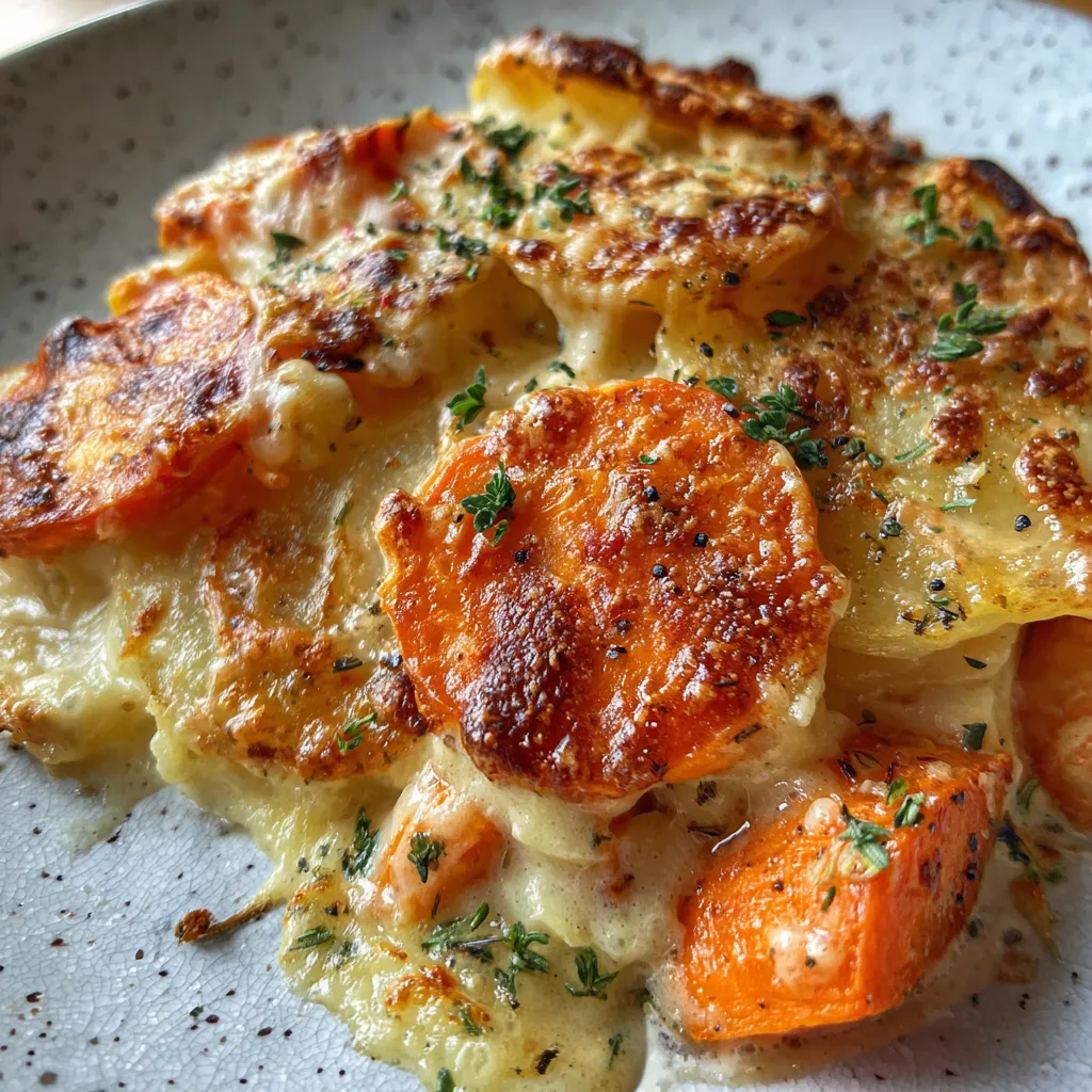 Cheesy Root Vegetable Gratin