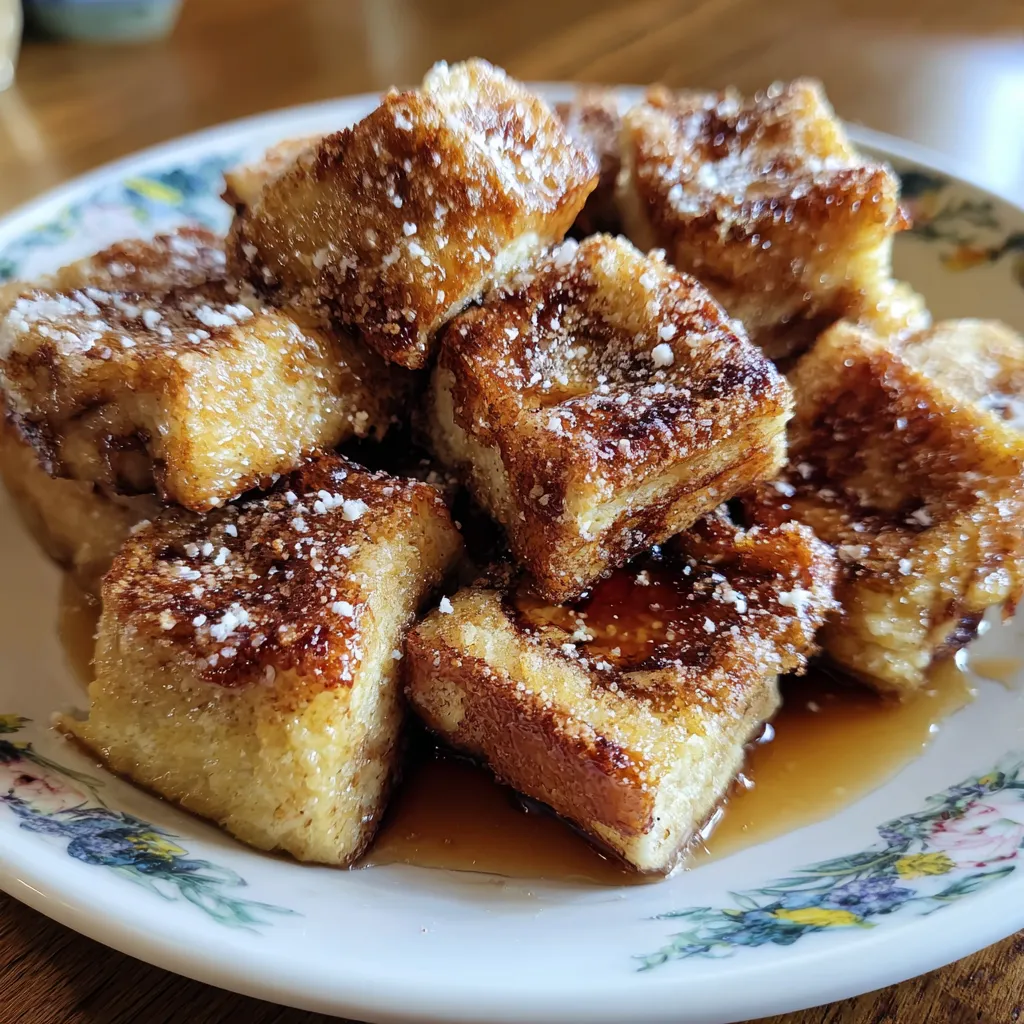 Cinnamon Roll French Toast Bites