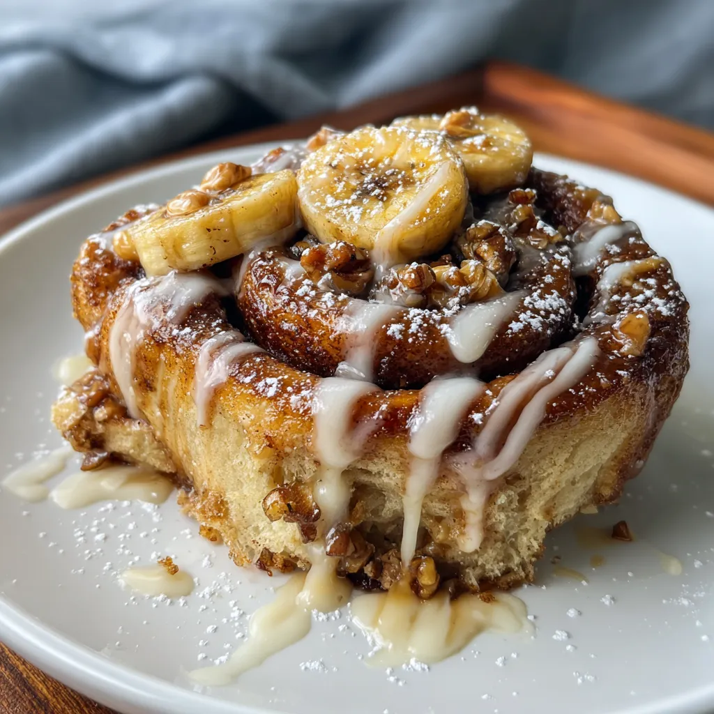 Peanut Butter Banana Cinnamon Rolls