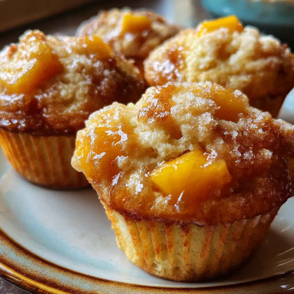 Peach Cobbler Muffins