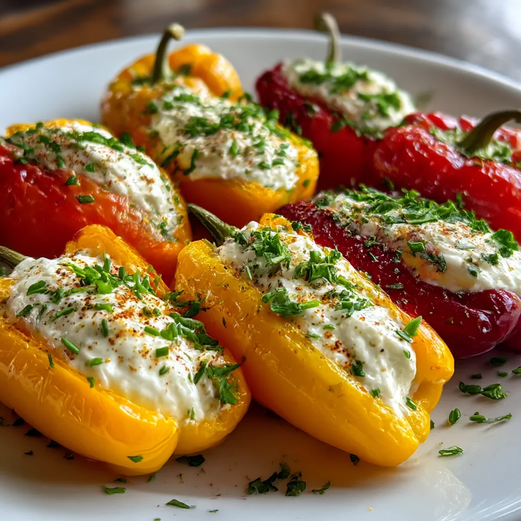 Cold Stuffed Mini Peppers with Cream Cheese