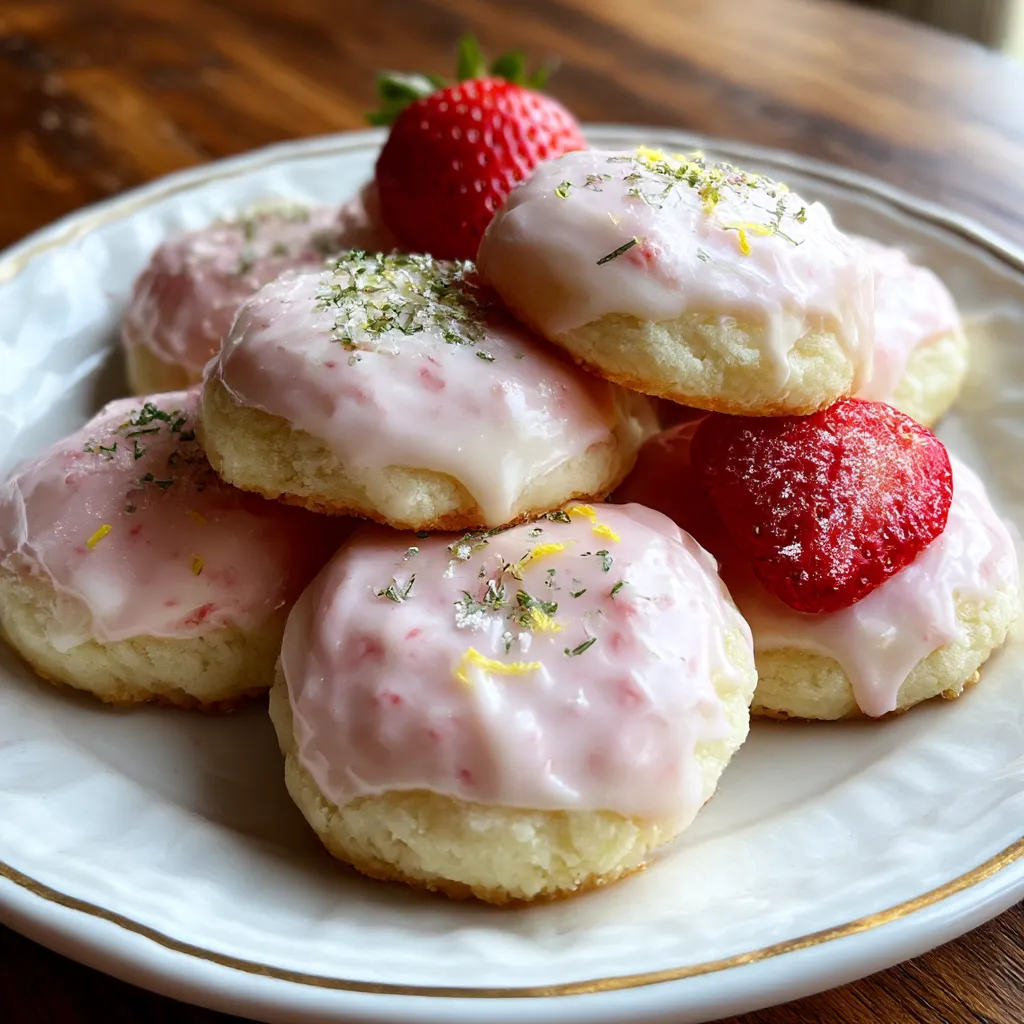 Strawberry Lemonade Meltaway Cookies