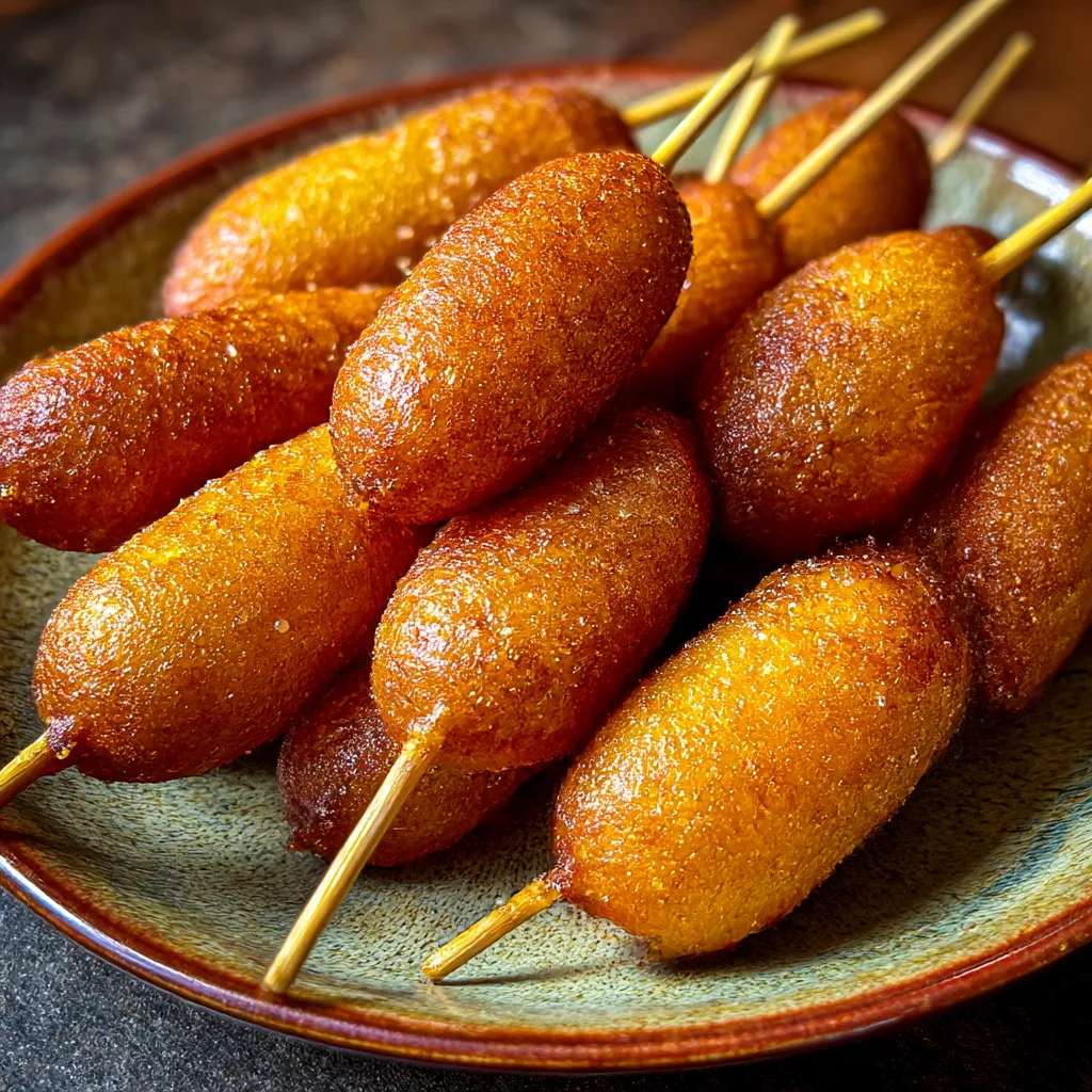 Crispy Golden Mini Corndogs