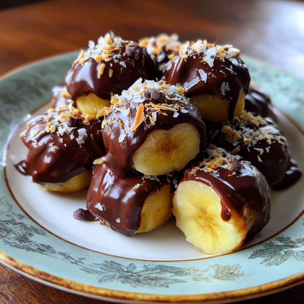 Chocolate Covered Banana Bites