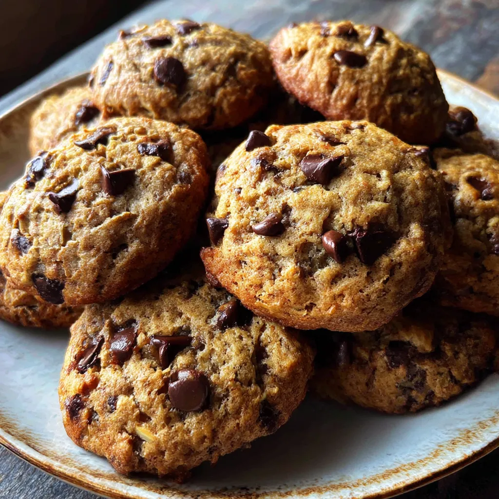 Healthy Banana Bread Chocolate Chip Cookies
