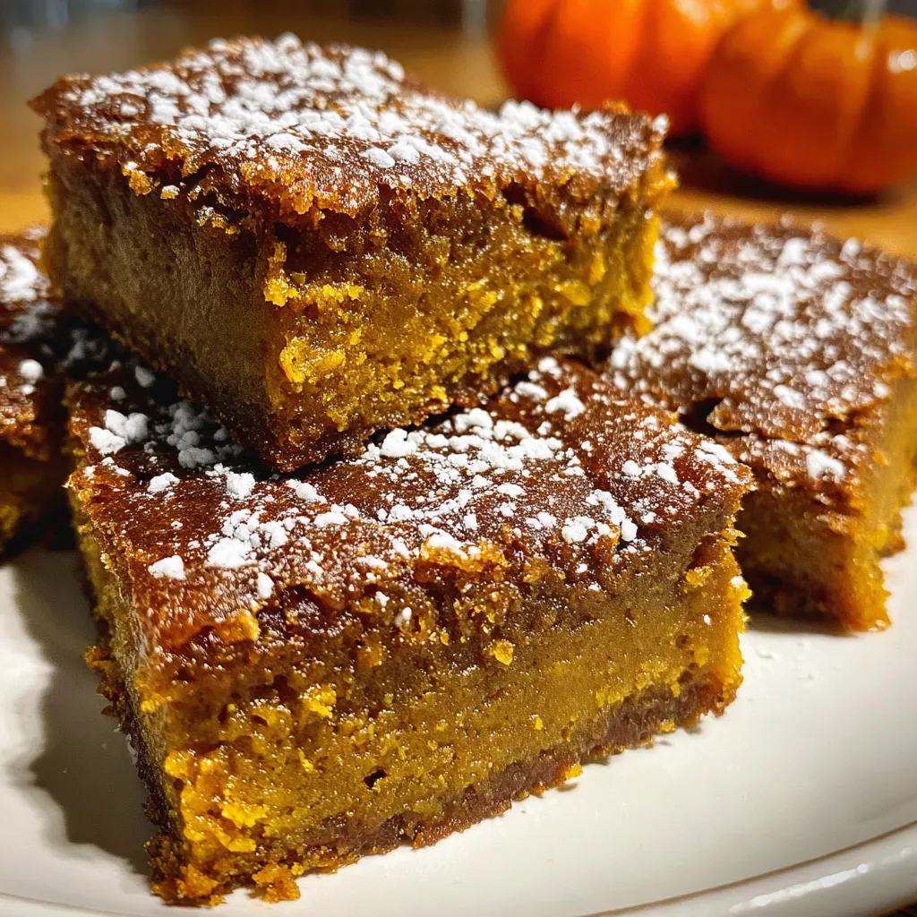 Soft Baked Spiced Pumpkin Bars