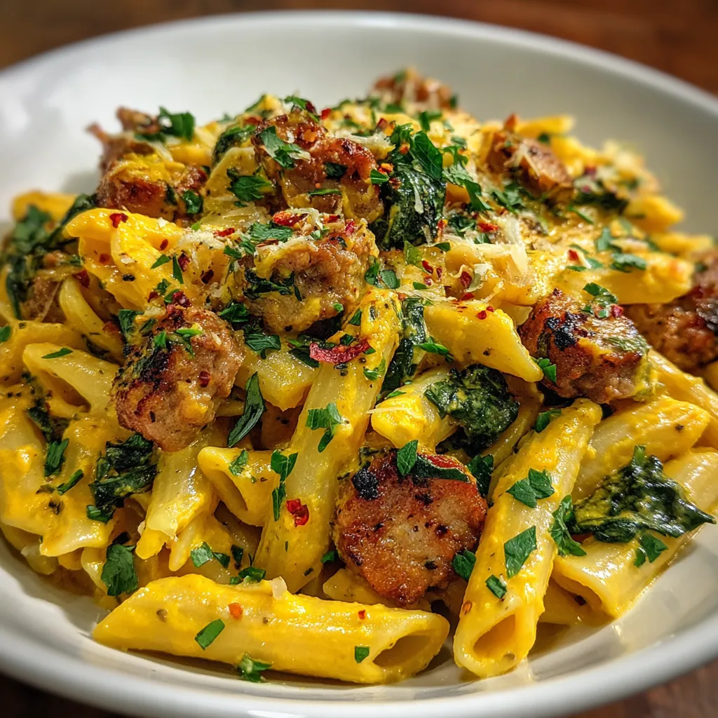 Creamy Pumpkin Sausage Pasta
