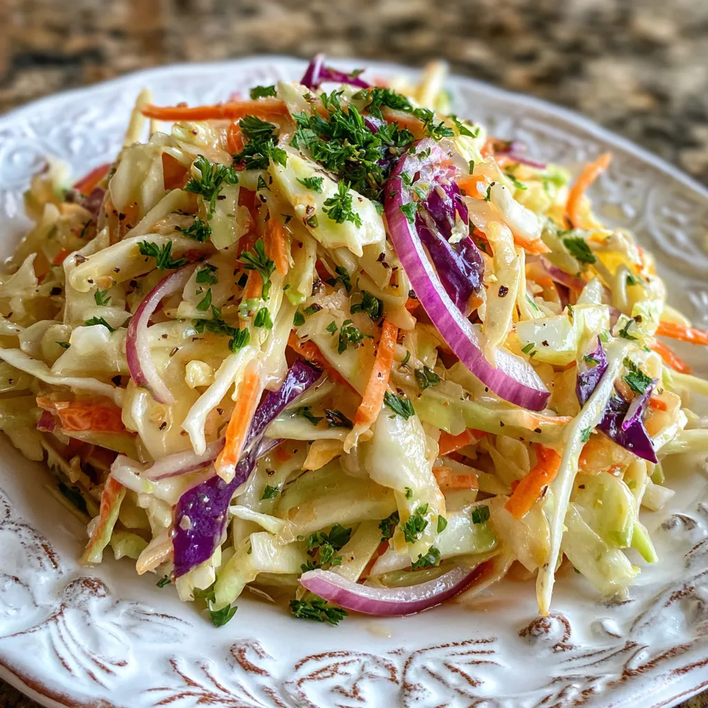 Crunchy Tangy Vegan Apple Coleslaw