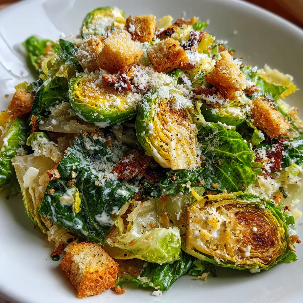 Roasted Brussels Sprouts Caesar Salad