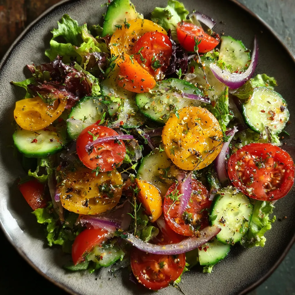 Salad with Lemmon Thyme Dressing