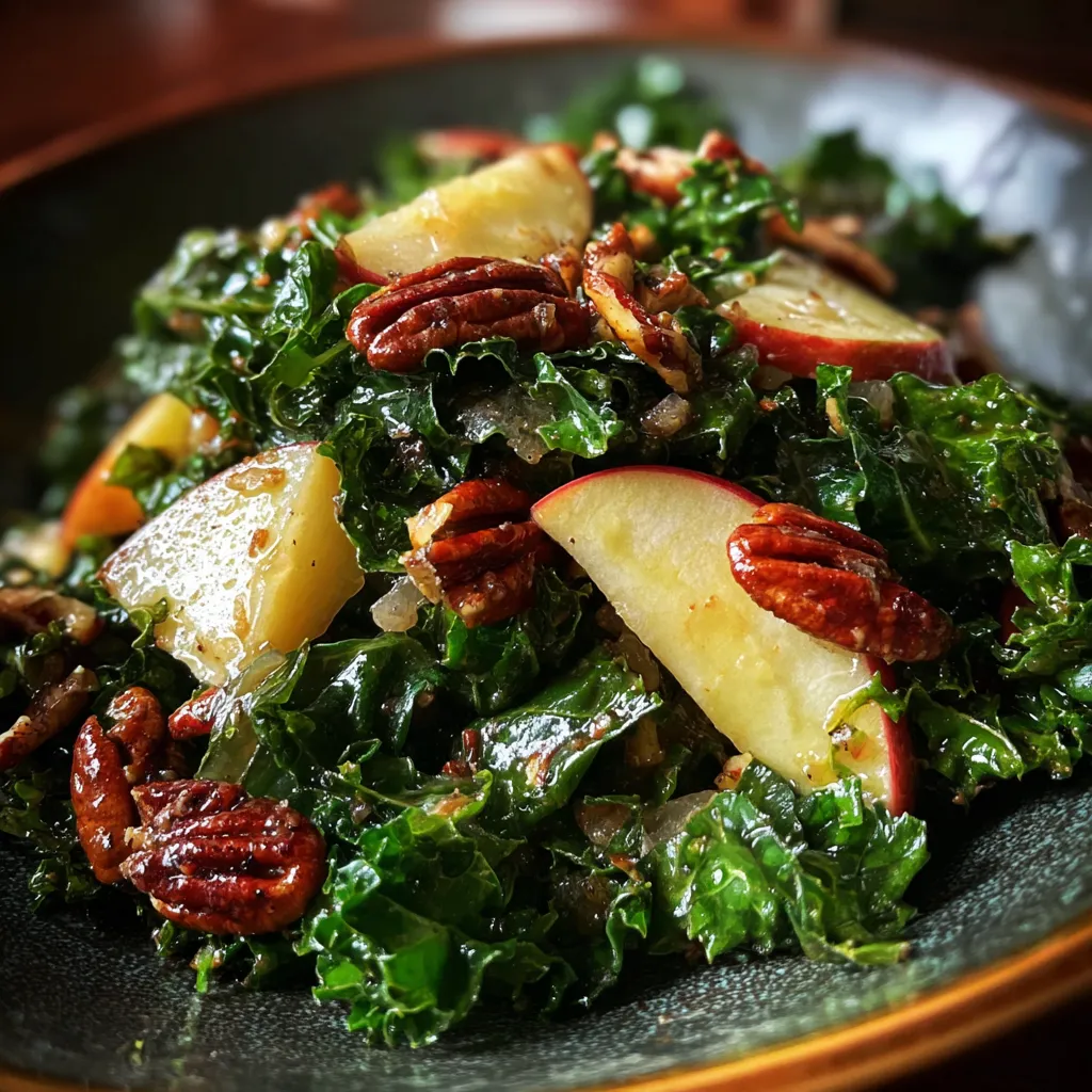 Kale Salad with Apples &amp; Pecans