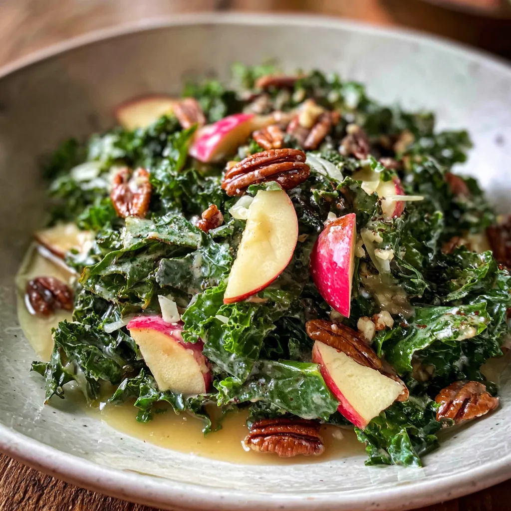 Chopped Kale Salad with Apples, Pecans and Maple Vinaigrette