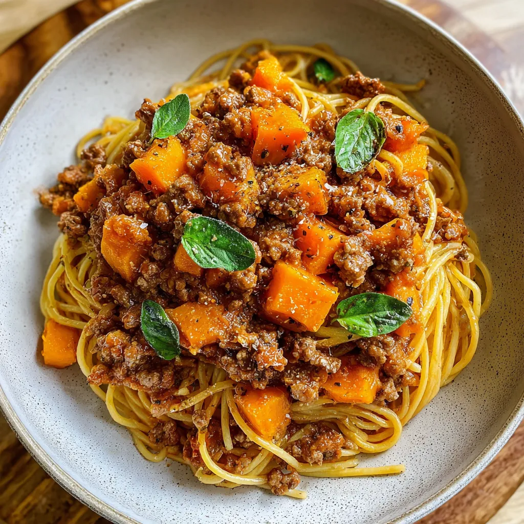 Pumpkin Beef Bolognese