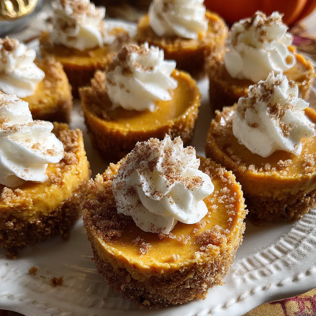 No Bake Pumpkin Mini Cheesecakes