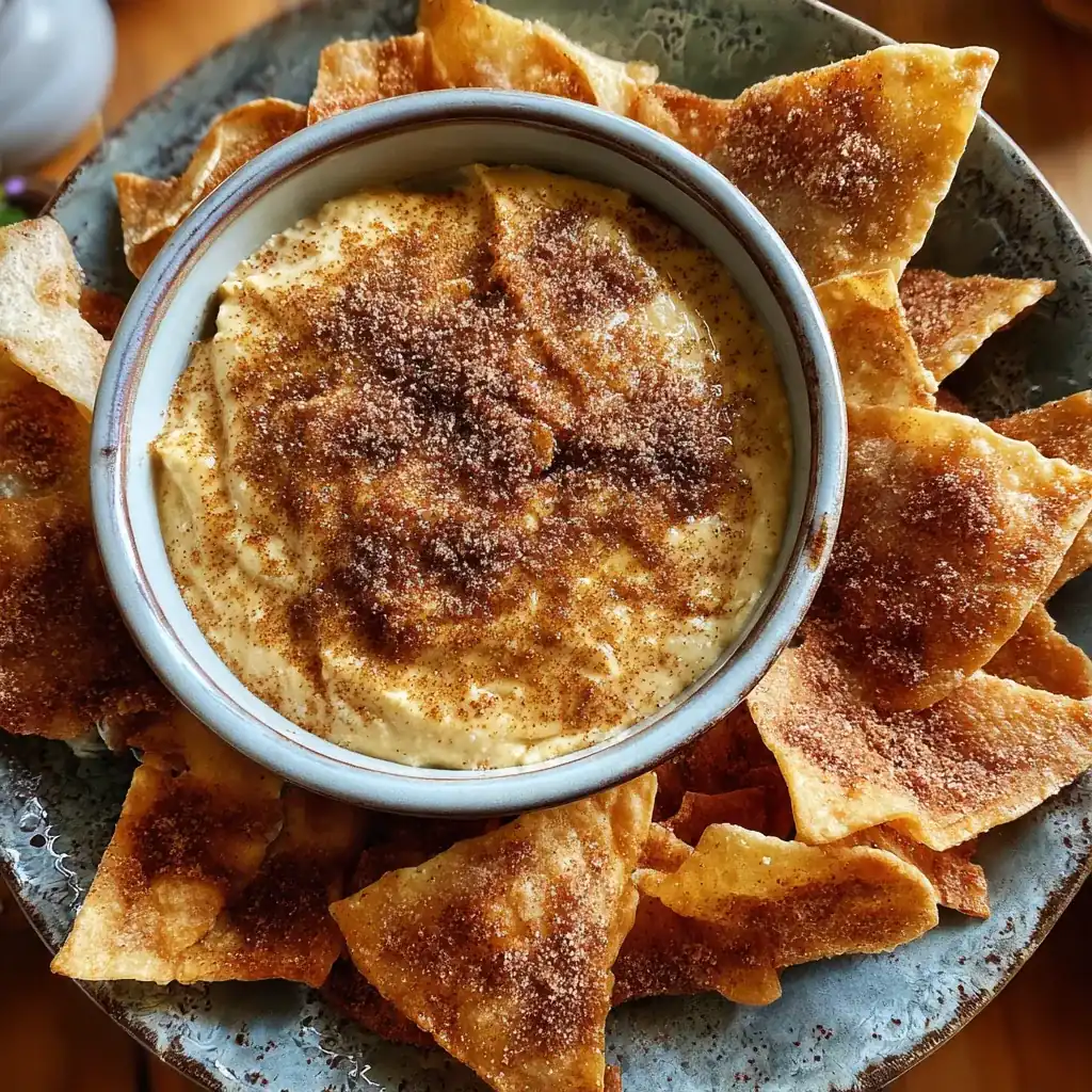 Apple Pie Dip with Cinnamon Sugar Chips