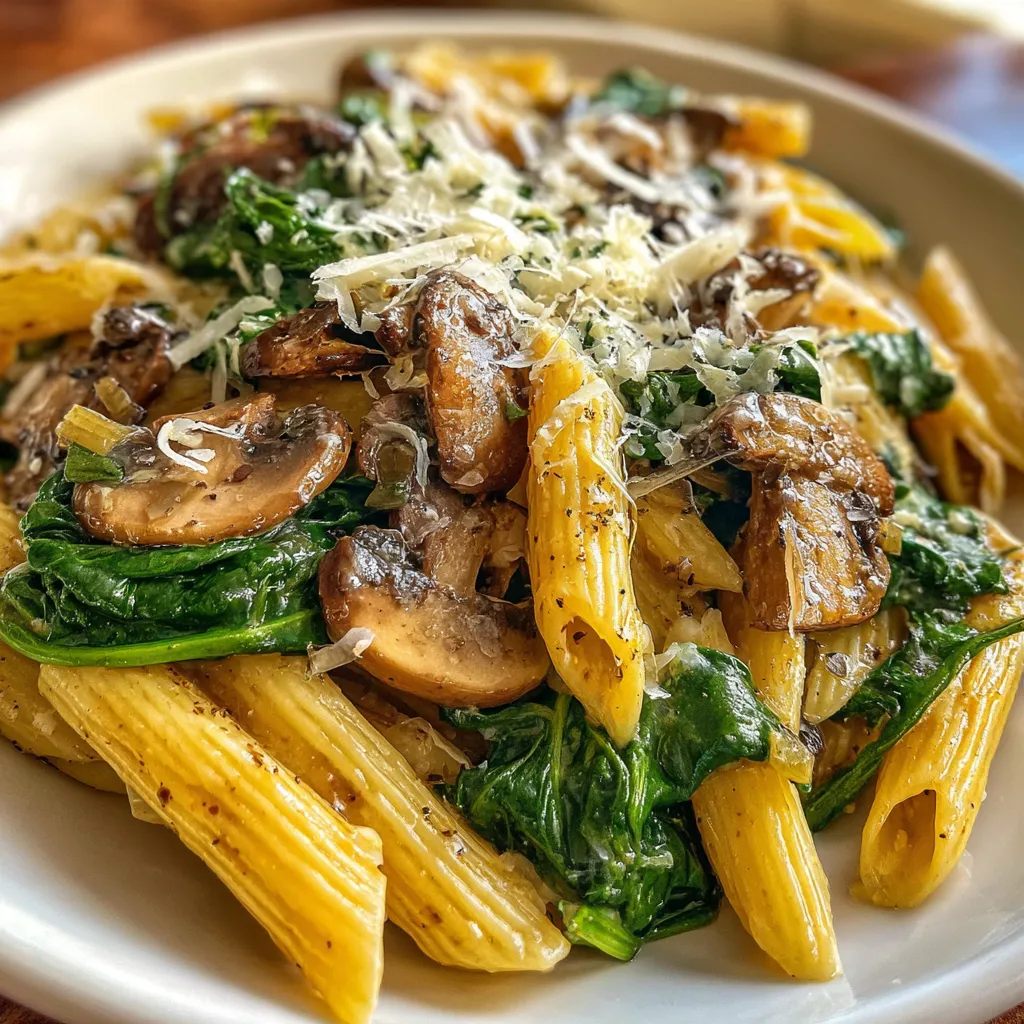 Spinach Mushroom Pasta