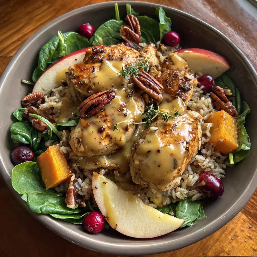Harvest Chicken Bowls with Maple Dijon Dressing