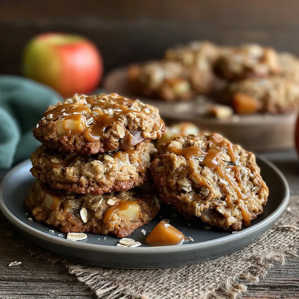 Caramel Apple Oatmeal Cookies